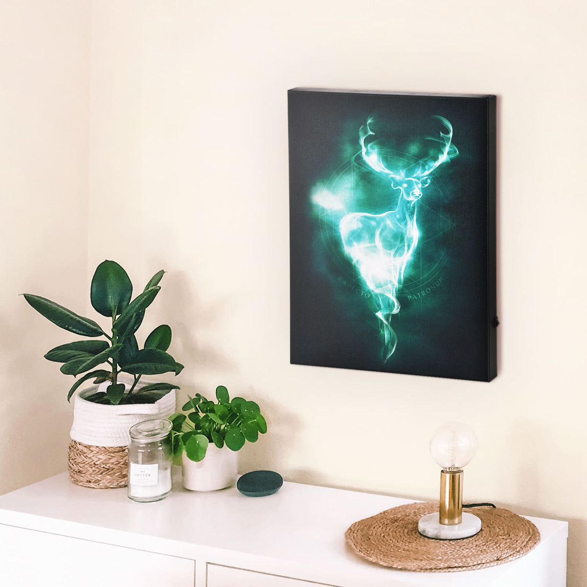 Produktbild Harry Potter - Patronus väggbild med ljus