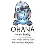 Produktbild Lilo & Stitch - Ohana betyder familj T-shirt dam vit
