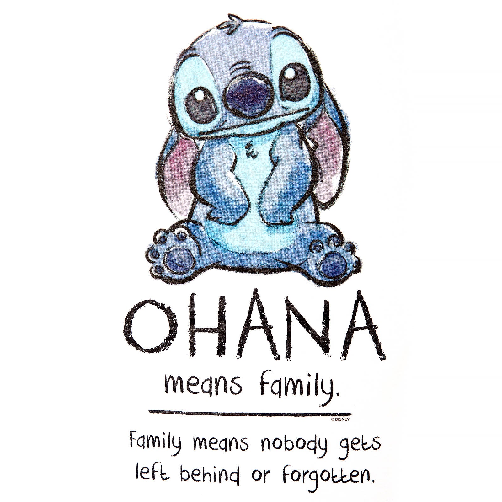 Produktbild Lilo & Stitch - Ohana betyder familj T-shirt dam vit