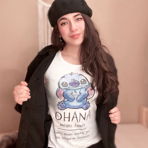 Product image Lilo & Stitch - Ohana Means Family Women's T-Shirt White