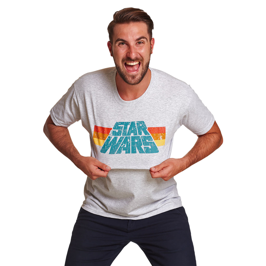 Produktbild Star Wars - Vintage 77 Logo T-shirt grå