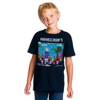 Produktbild Minecraft - Brawler Retro T-shirt Barn blå