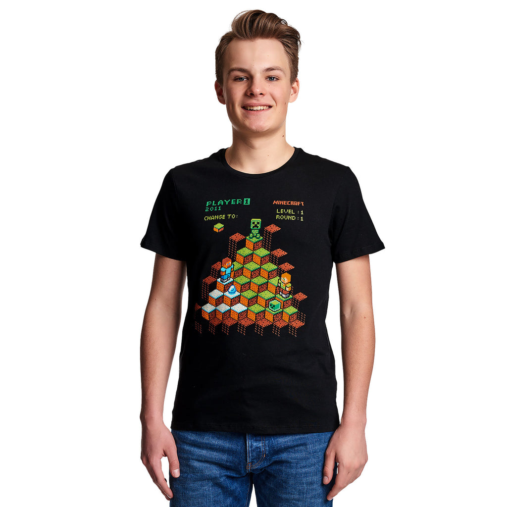 Produktbild Minecraft - Miner Mountain Retro T-shirt svart