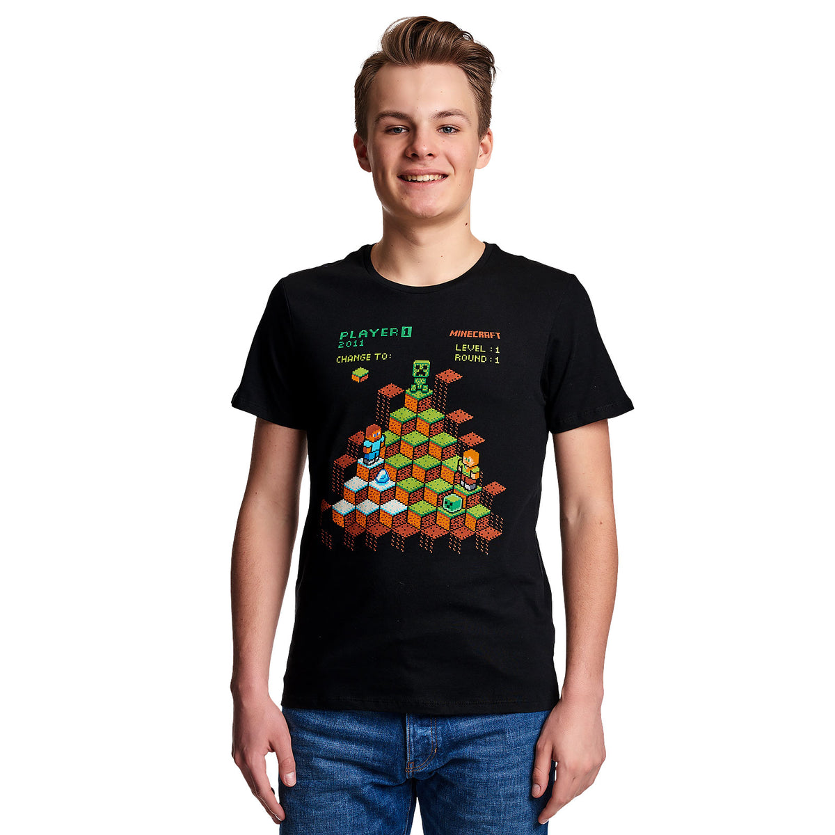 Produktbild Minecraft - Miner Mountain Retro T-shirt svart