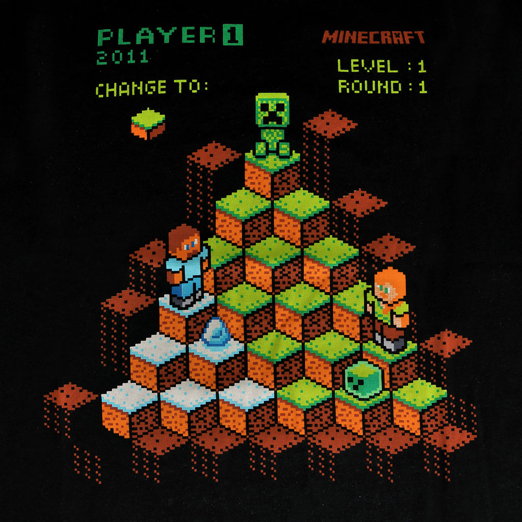 Produktbild Minecraft - Miner Mountain Retro T-shirt för barn svart