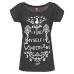 Produktbild Alice i Underlandet - Wonderland T-shirt dam loose fit grå