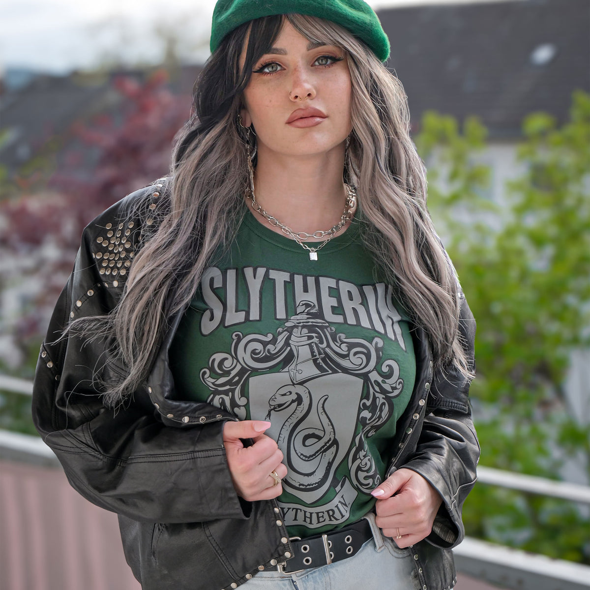 Produktbild Harry Potter - Slytherin Emblem T-shirt Dam grön