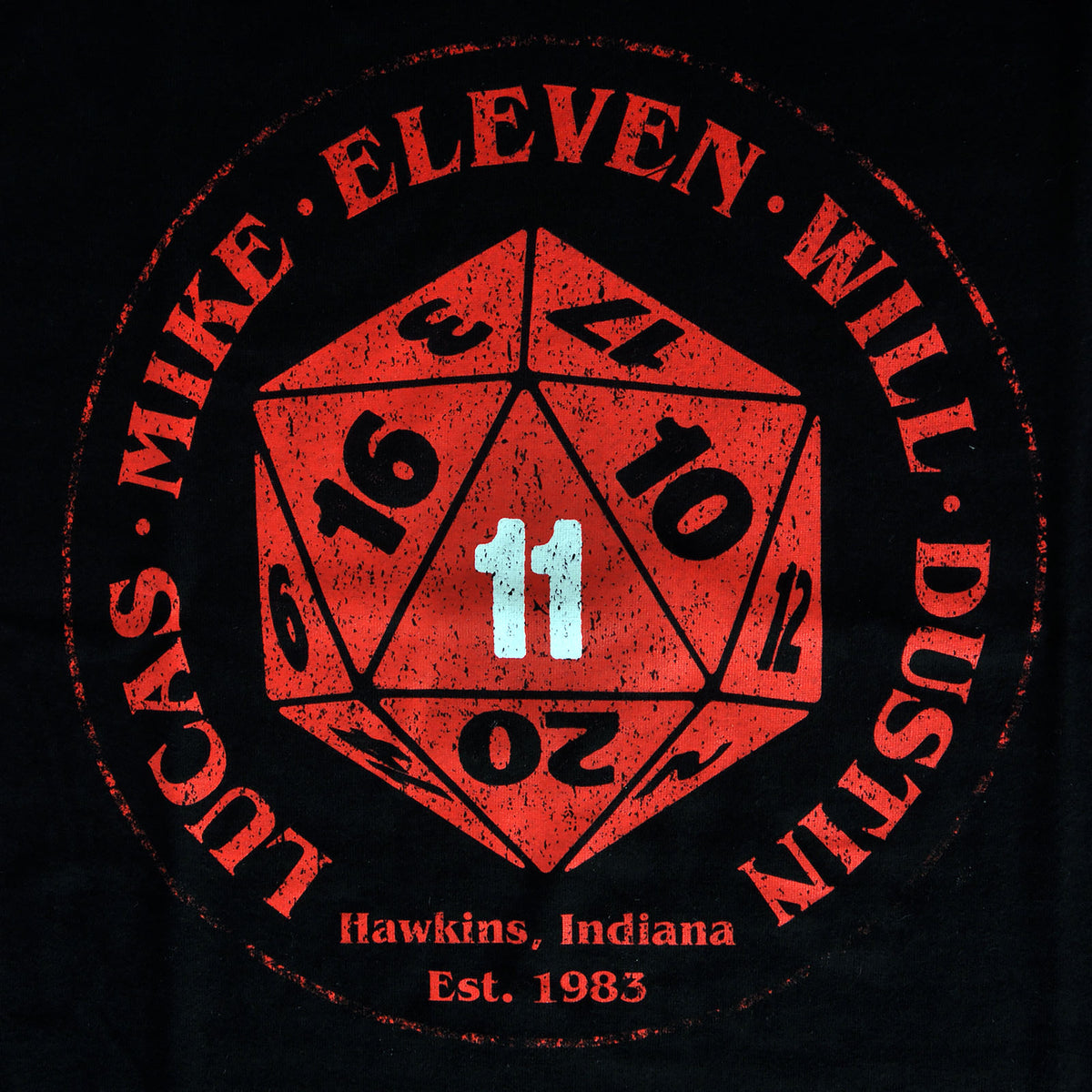 Produktbild Eleven Dice T-shirt för Stranger Things-fans