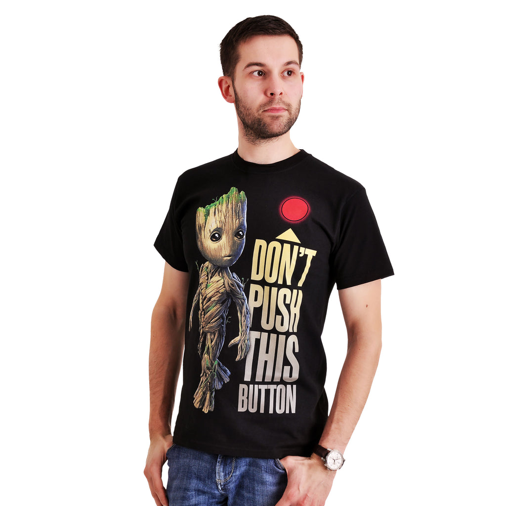 Produktbild Guardians of the Galaxy - Groot Button T-Shirt svart