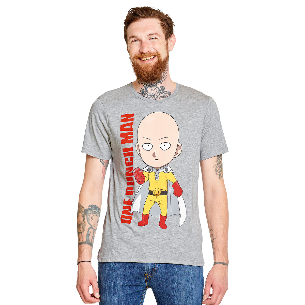 Produktbild One Punch Man - Super Saitama T-shirt grå