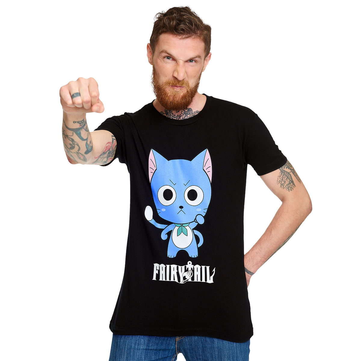 Produktbild Fairy Tail - Happy T-shirt svart