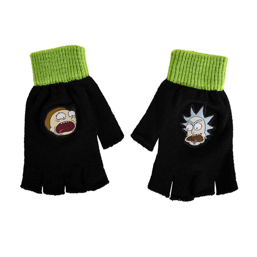 Produktbild Rick and Morty - Fingelösa Handskar med Ansikten svart