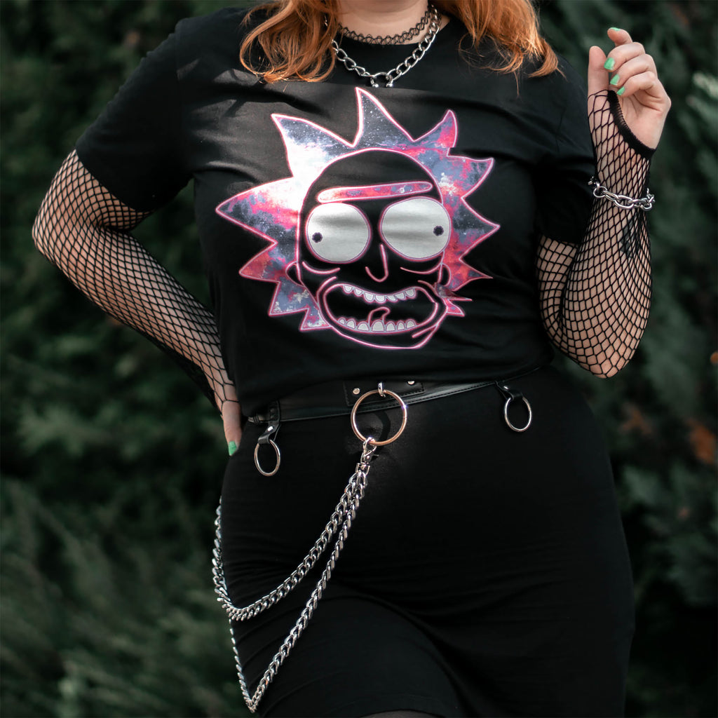 Product image Rick and Morty - Neon Rick Glow in the Dark T-Shirt Black