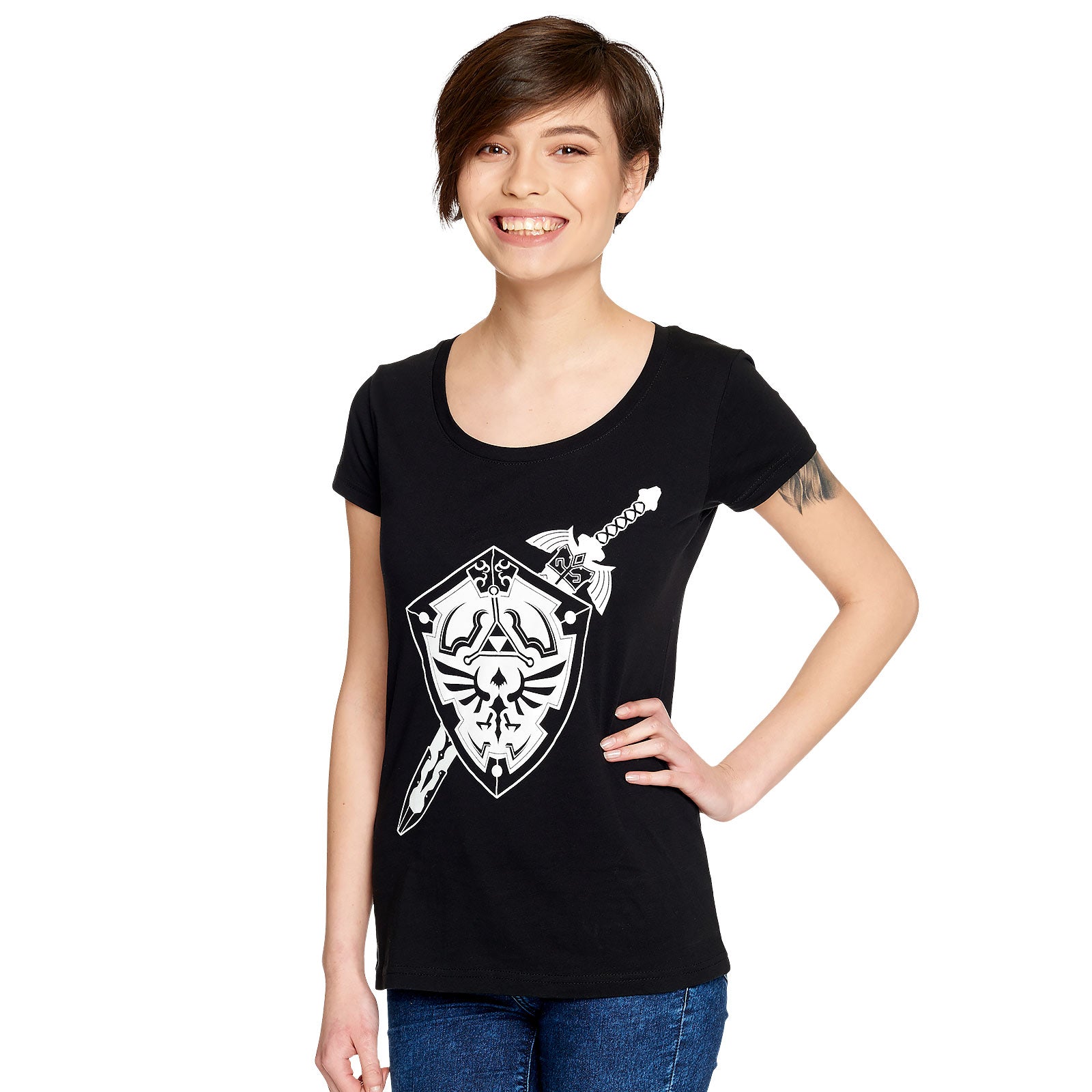 Produktbild Zelda - Svärd och sköld T-shirt dam svart