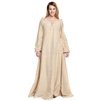 Produktbild Medeltida långärmad klänning beige