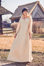 Produktbild Medeltida långärmad klänning beige
