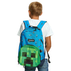 Produktbild Minecraft - Sword & Axe Ryggsäck med Creeper Mini Väska