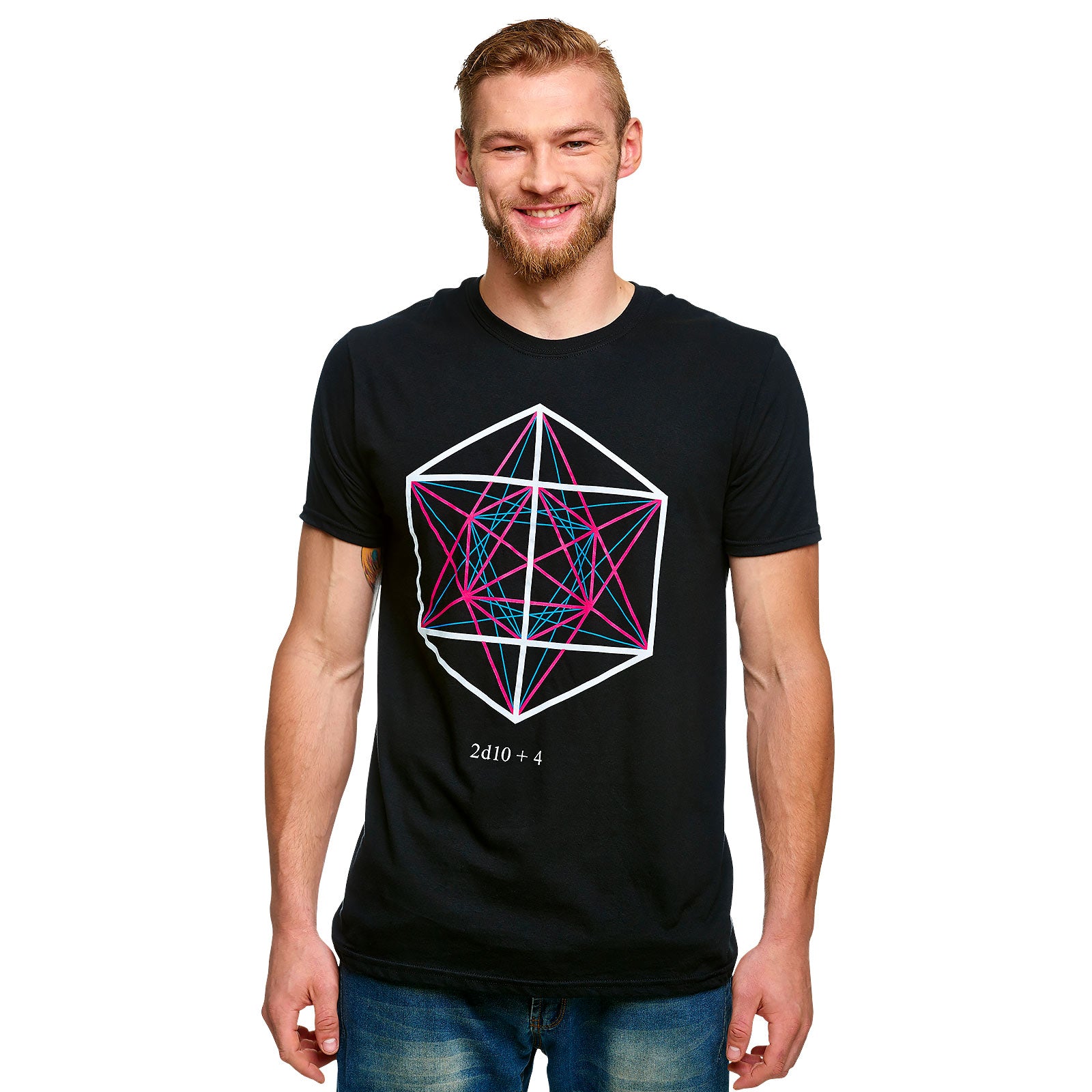 Produktbild Dungeons & Dragons - 2d10 + 4 Symbol T-shirt svart