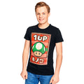 Produktbild Super Mario - 1 UP Svamp Propaganda Poster T-shirt svart