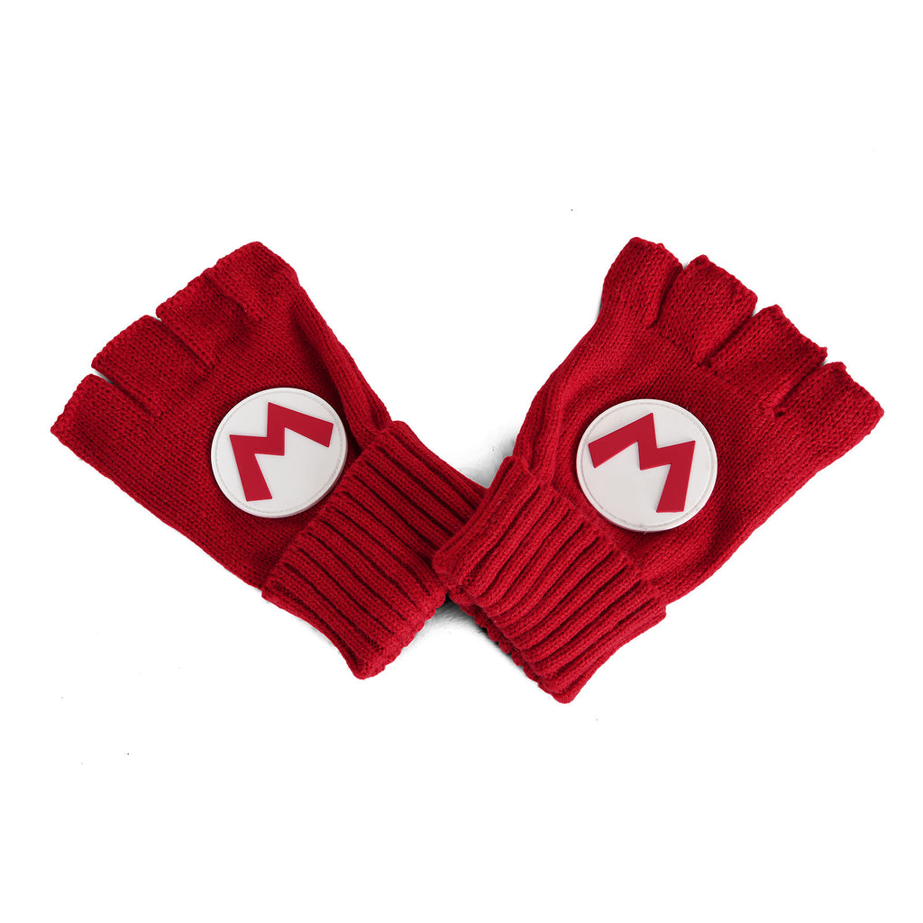 Produktbild Super Mario - Fingelösa logohandskar röda
