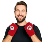 Produktbild Super Mario - Fingelösa logohandskar röda