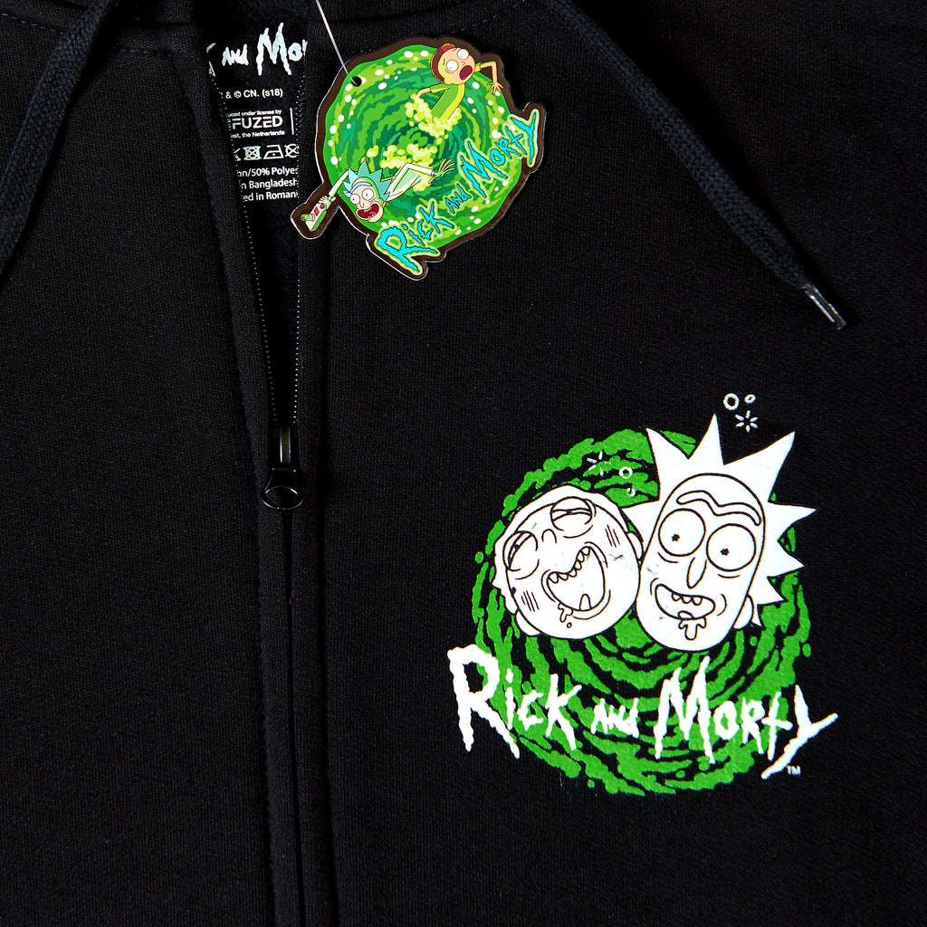 Produktbild Rick and Morty - Riggity Wrecked svart huvtröja