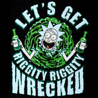 Produktbild Rick and Morty - Riggity Wrecked svart huvtröja