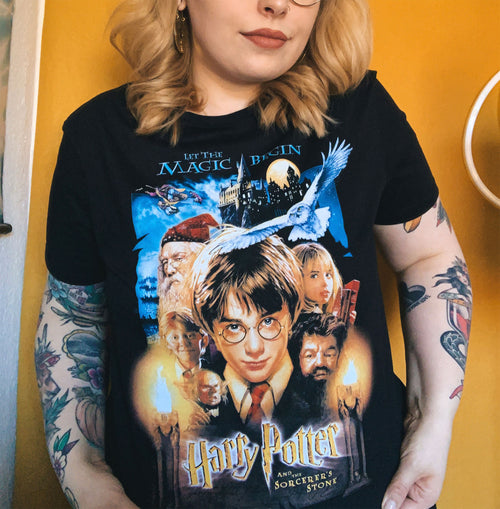 Produktbild Harry Potter - De Vises Sten Poster T-Shirt svart