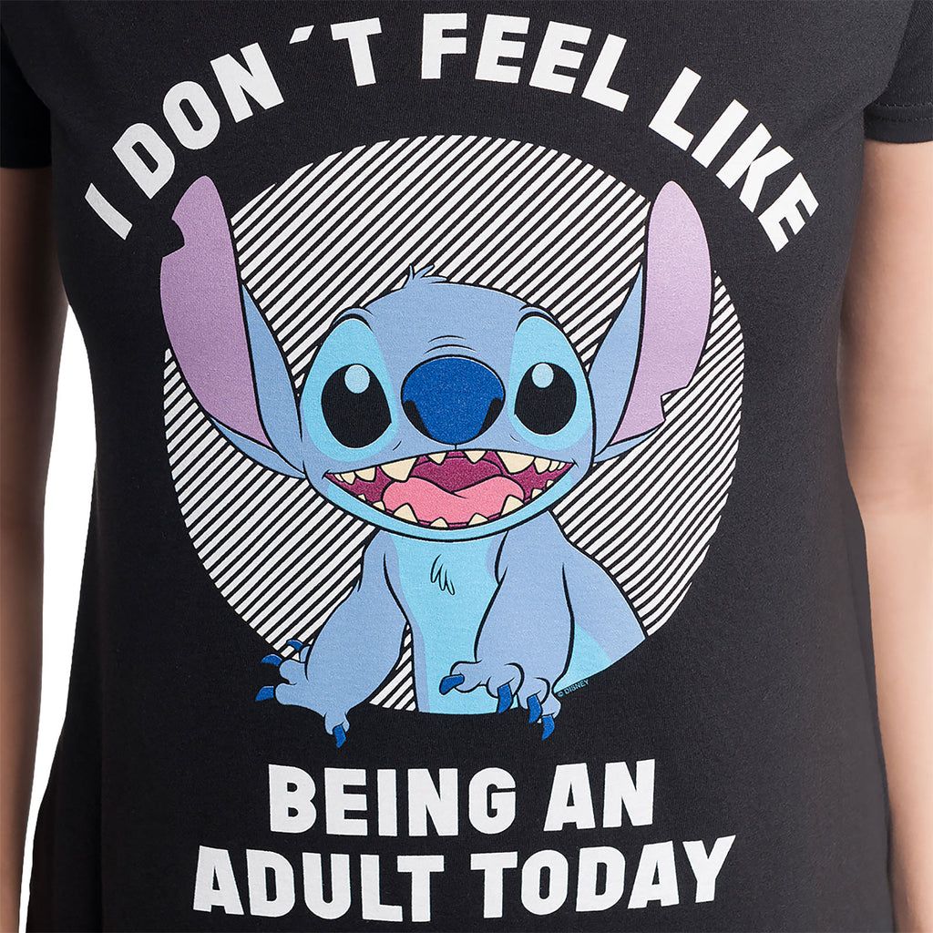 Produktbild Lilo & Stitch - No Adult T-shirt dam svart