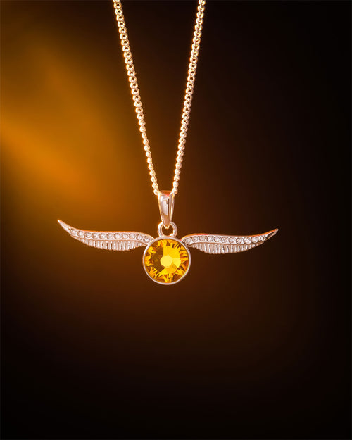 Produktbild Harry Potter - Gyllene kvicken-halsband med kristall