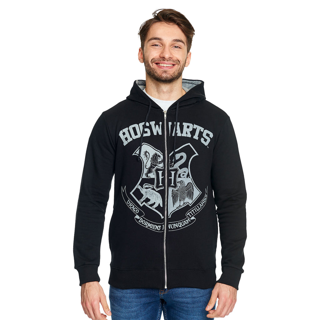 Produktbild Harry Potter - Svart huvtröja med Hogwarts-emblem