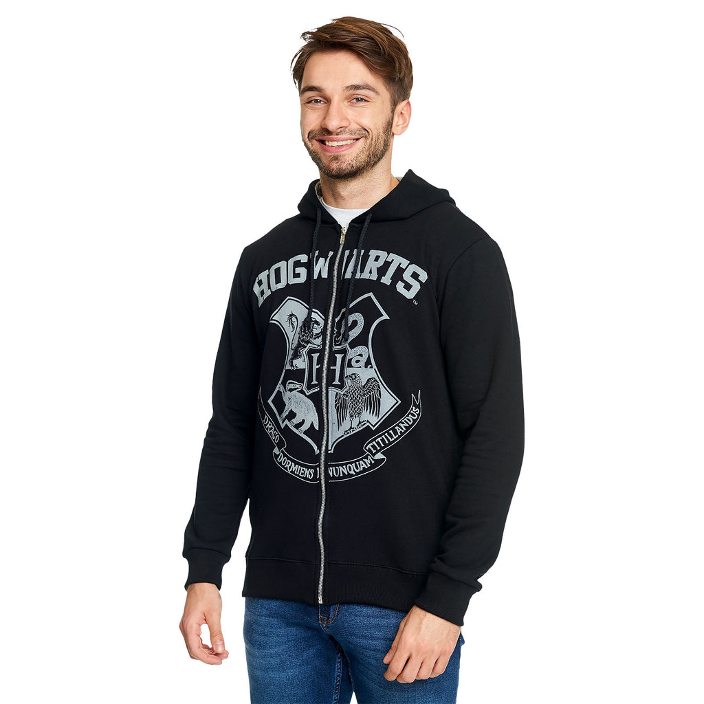 Produktbild Harry Potter - Svart huvtröja med Hogwarts-emblem