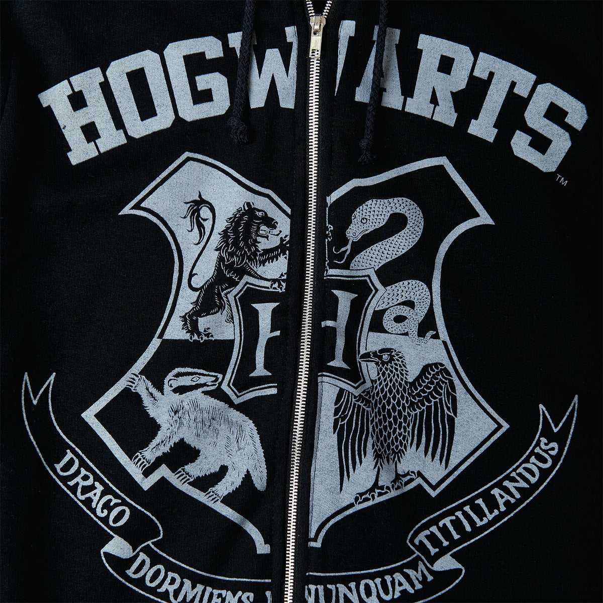 Produktbild Harry Potter - Svart huvtröja med Hogwarts-emblem
