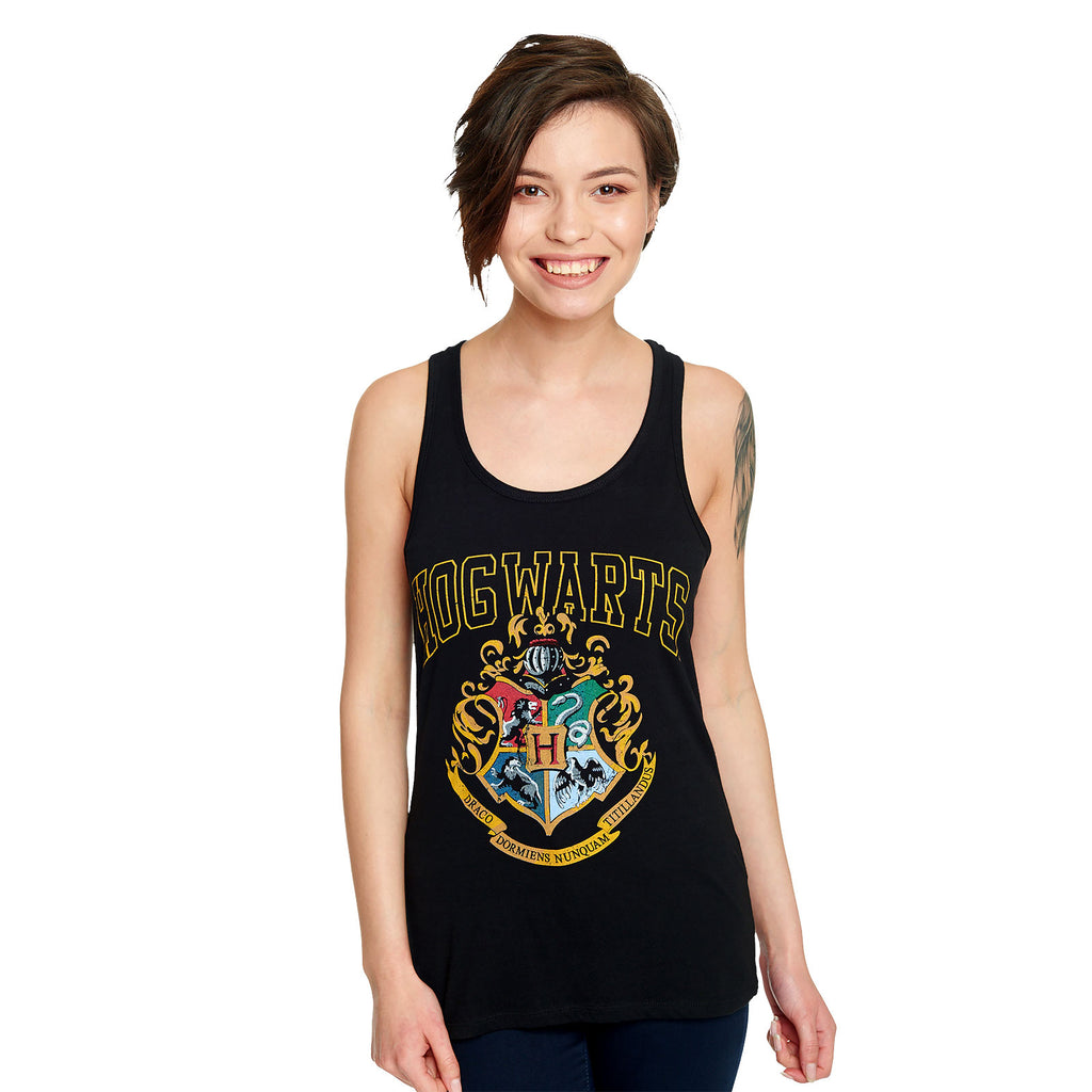 Produktbild Harry Potter - Svart linne med Hogwarts-emblem