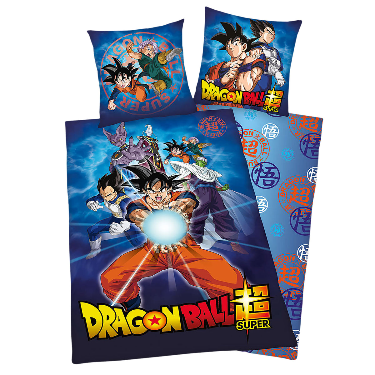 Produktbild Dragon Ball Super - Vändbart påslakanset med karaktärer