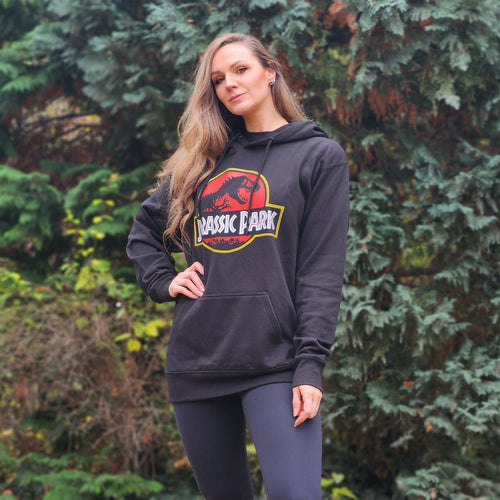Produktbild Jurassic Park - Filmlogotyp Hoodie svart