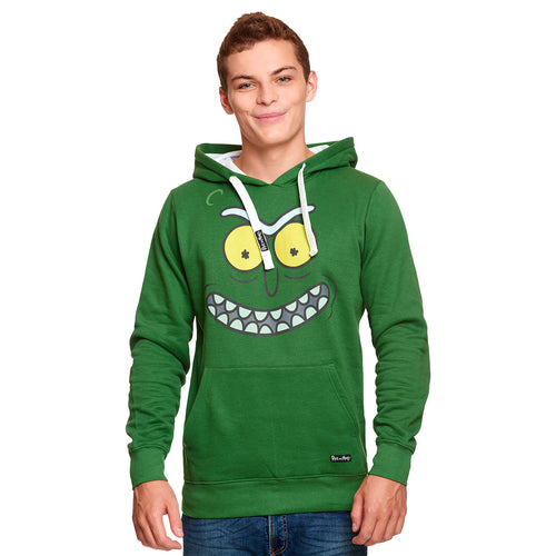 Produktbild Rick and Morty - Pickle Rick Face Hoodie grön