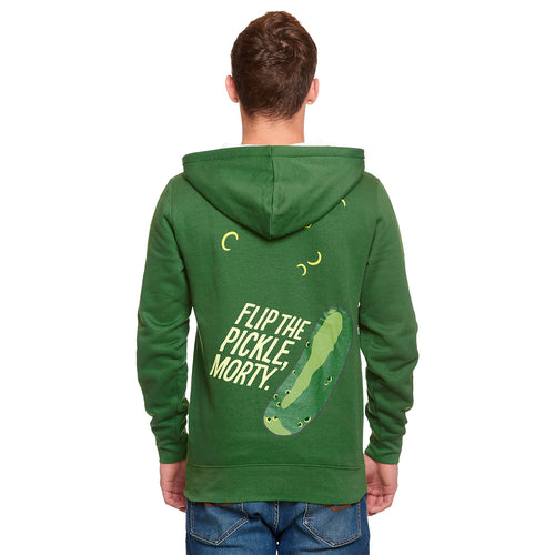 Produktbild Rick and Morty - Pickle Rick Face Hoodie grön