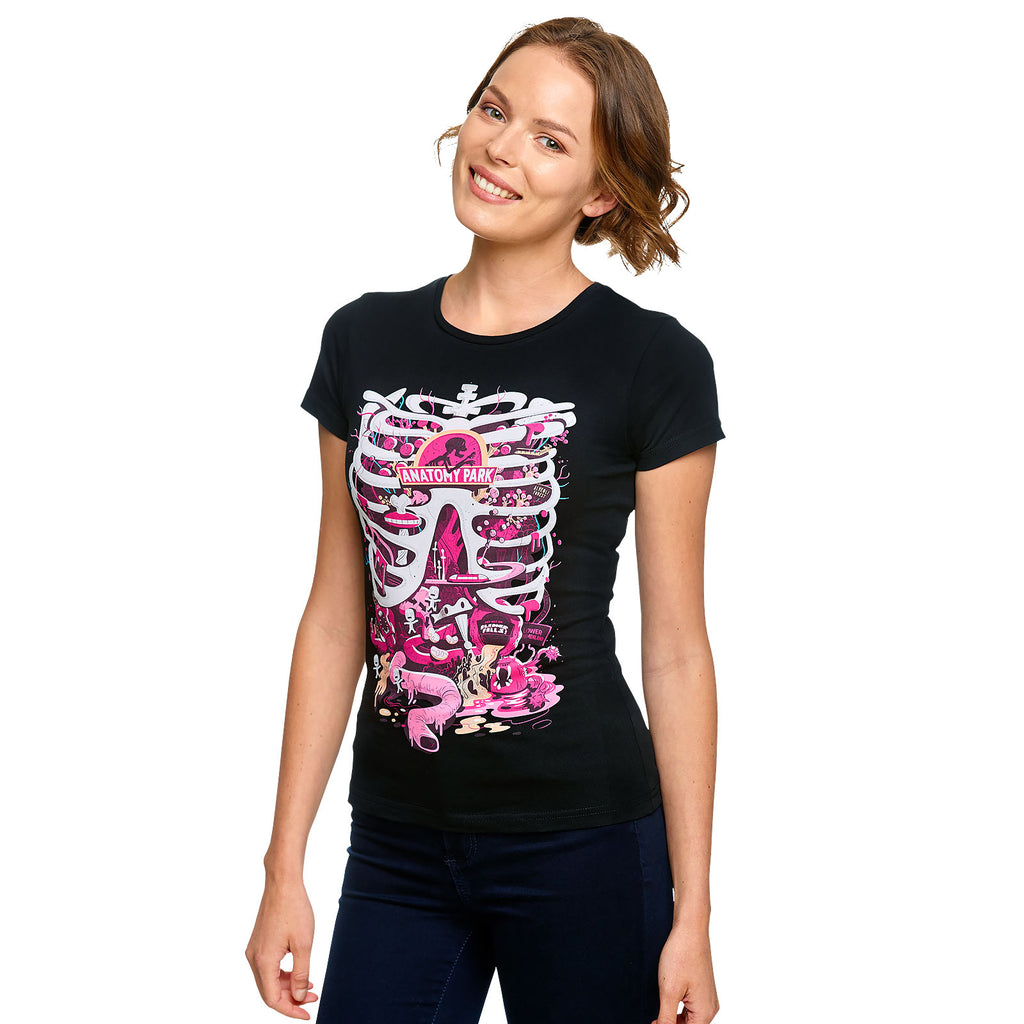 Produktbild Rick and Morty - Anatomy Park T-shirt dam svart