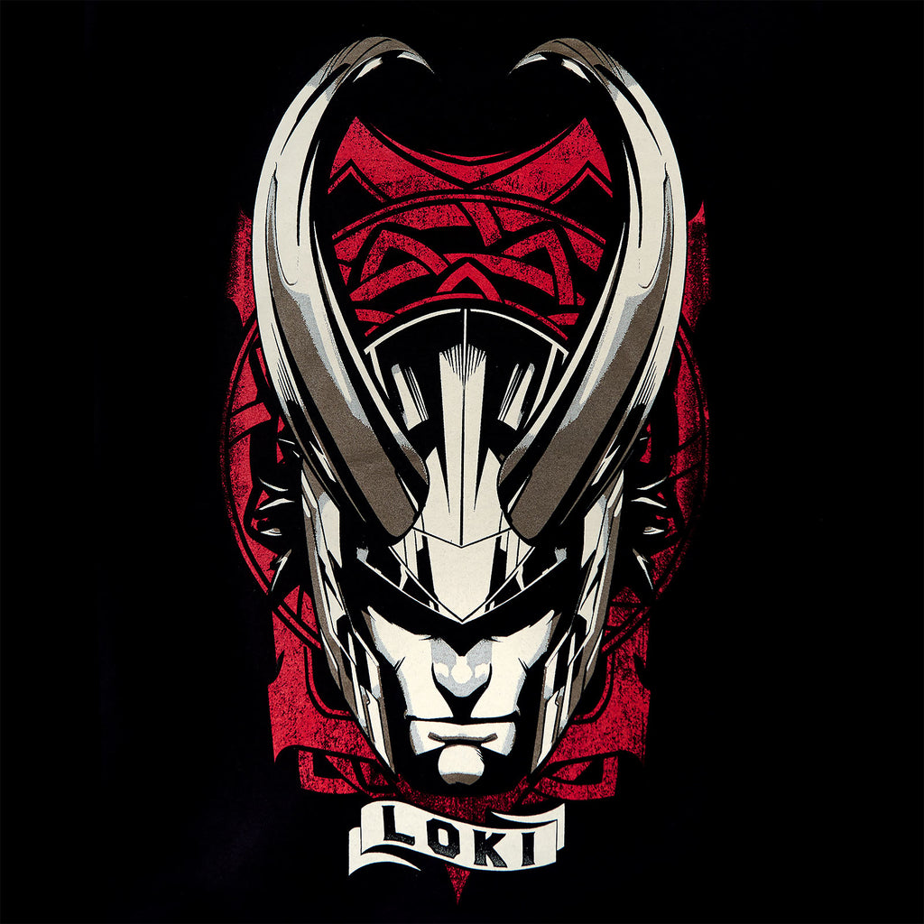 Produktbild Loki - Svart T-shirt med hornad hjälm