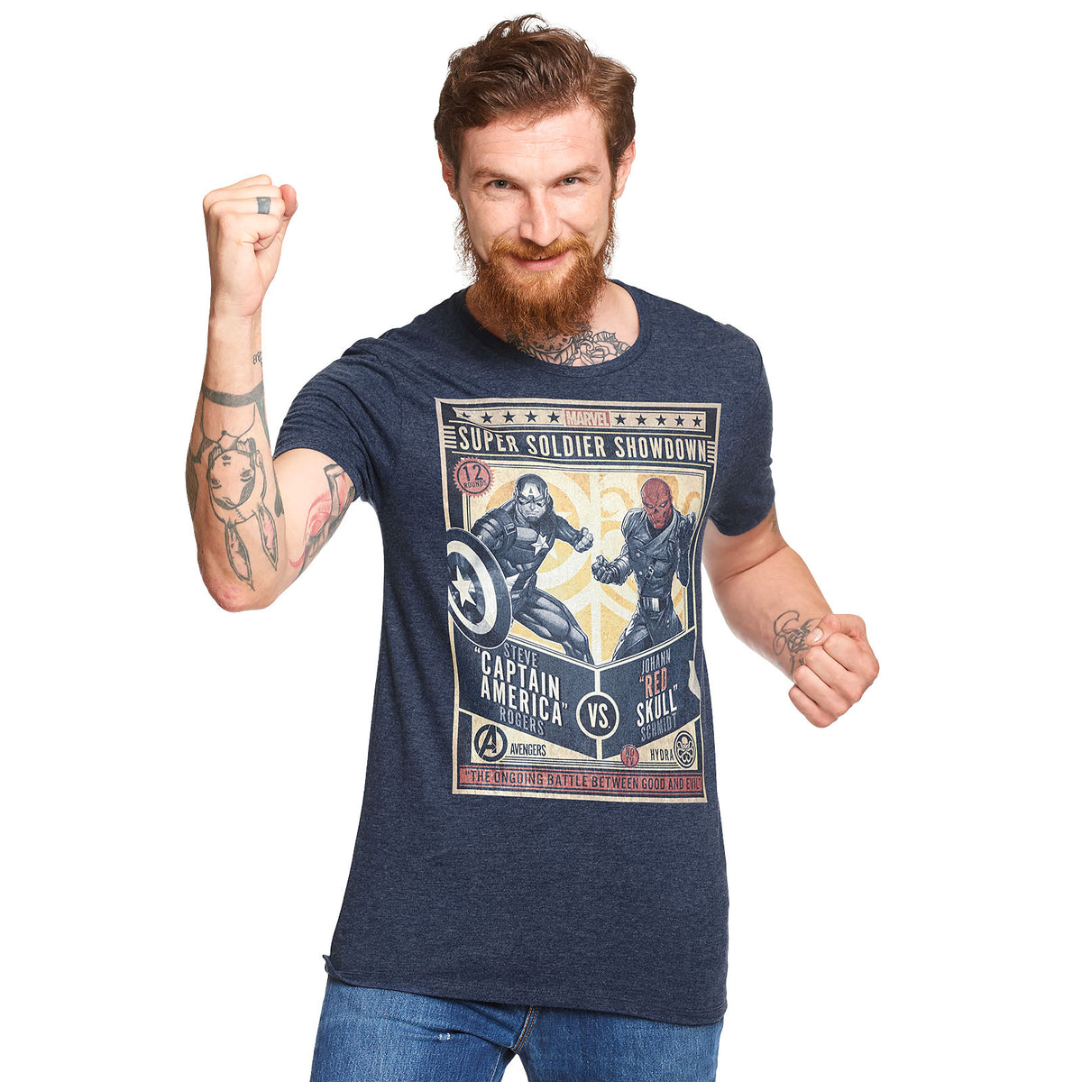 Produktbild Captain America - Super Soldier Showdown T-shirt blå