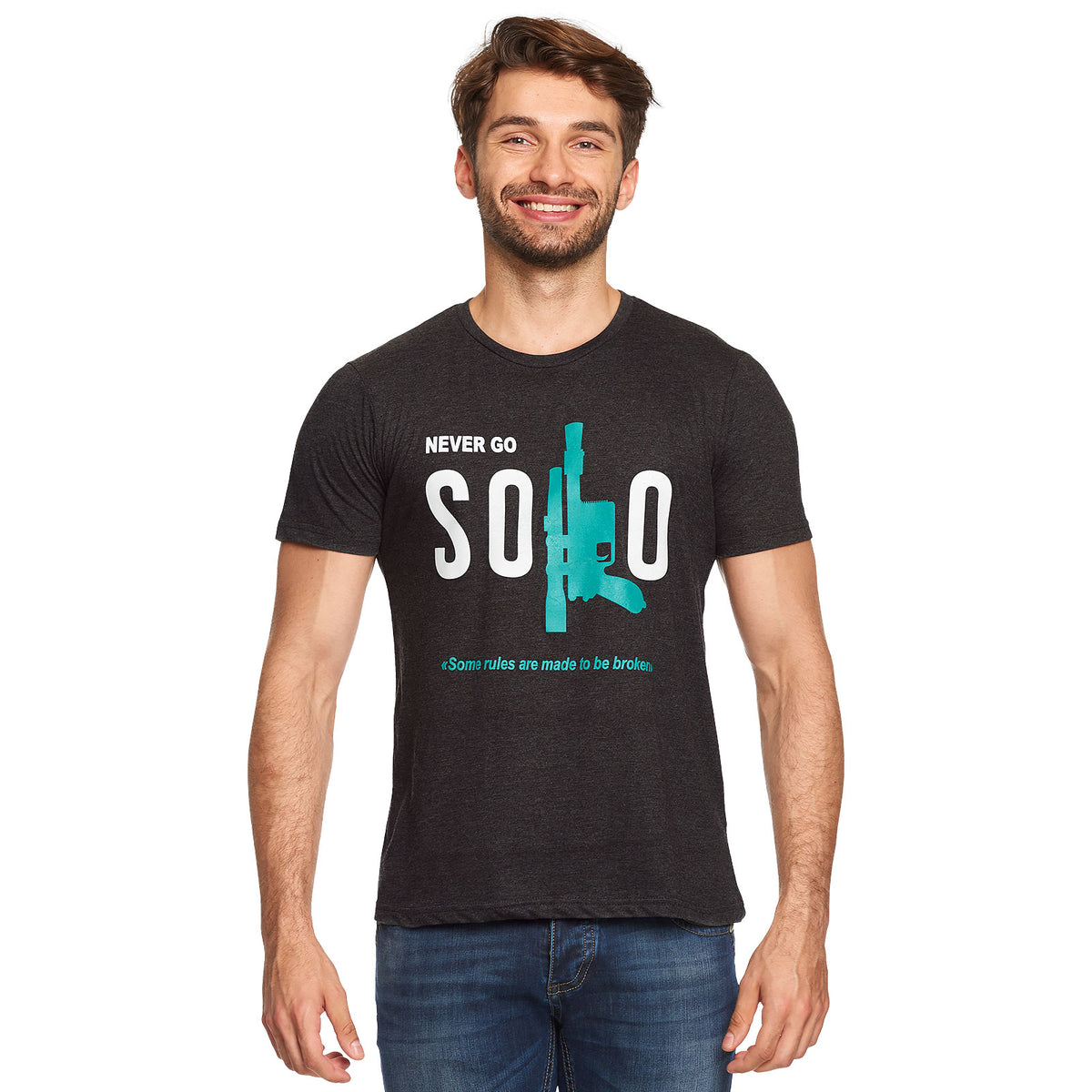 Produktbild Star Wars - Never Go Solo T-shirt grå