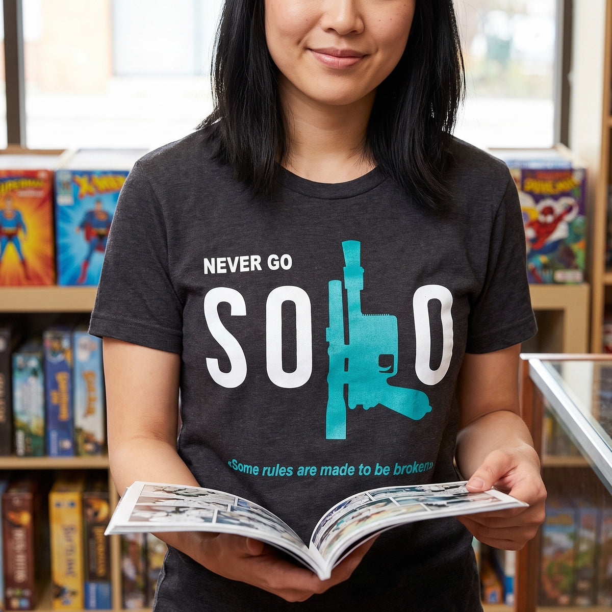 Produktbild Star Wars - Never Go Solo T-shirt grå