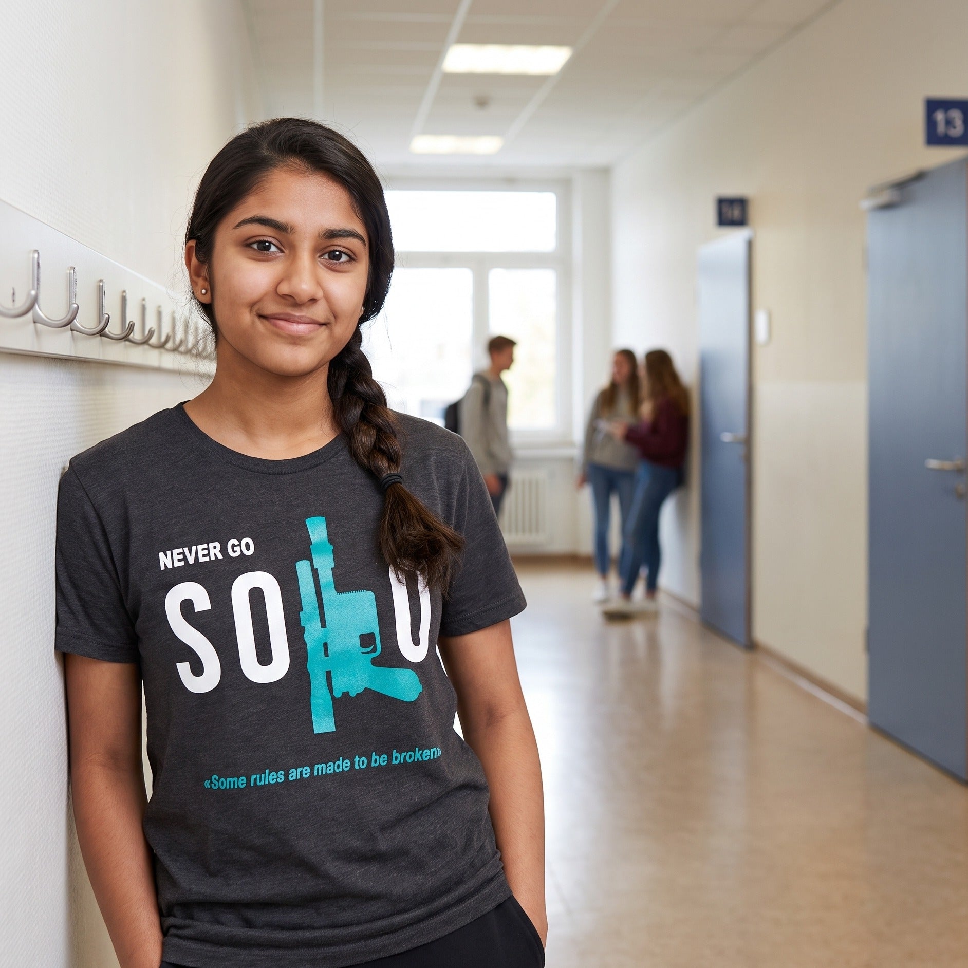 Produktbild Star Wars - Never Go Solo T-shirt grå
