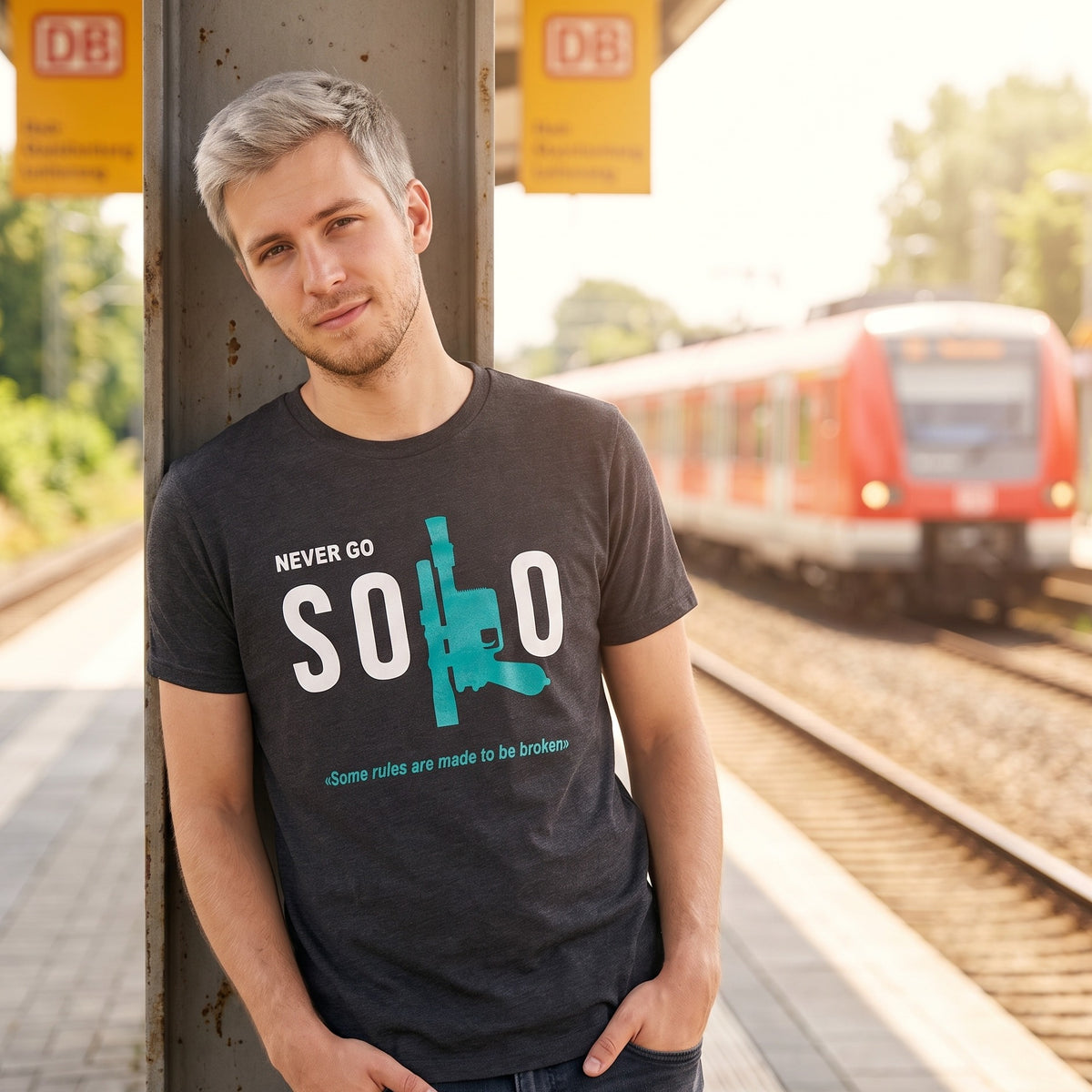 Produktbild Star Wars - Never Go Solo T-shirt grå