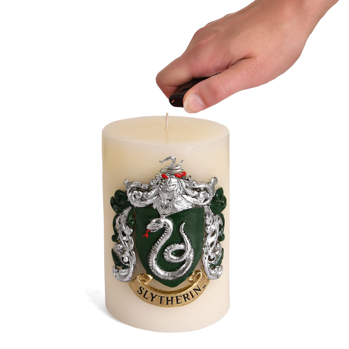 Produktbild Harry Potter - Slytherin XL-ljus med vapensköld