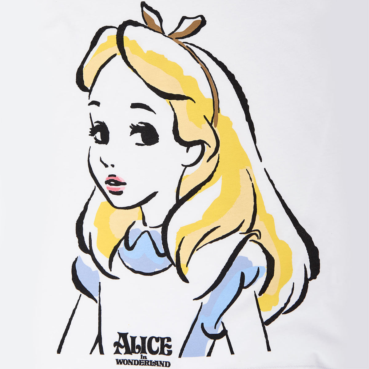 Produktbild Alice i Underlandet - Porträtt T-shirt Dam Vit
