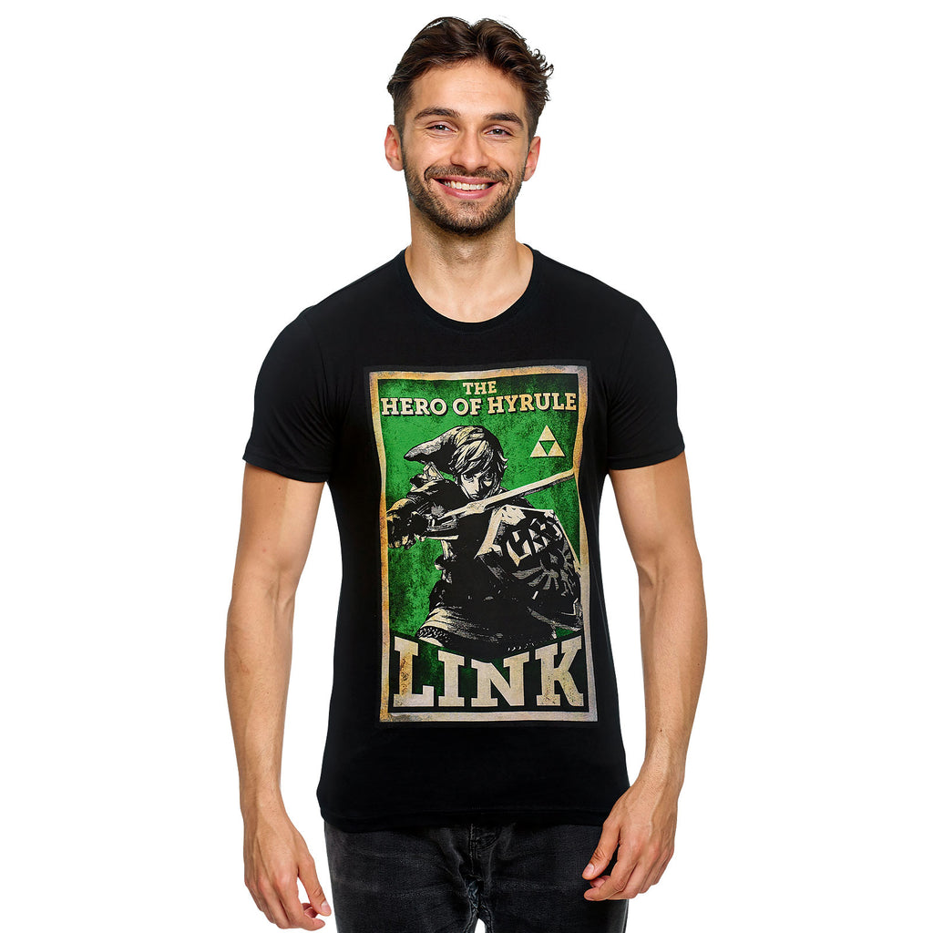 Produktbild Zelda - Link Hjälten från Hyrule Propaganda Poster T-Shirt svart