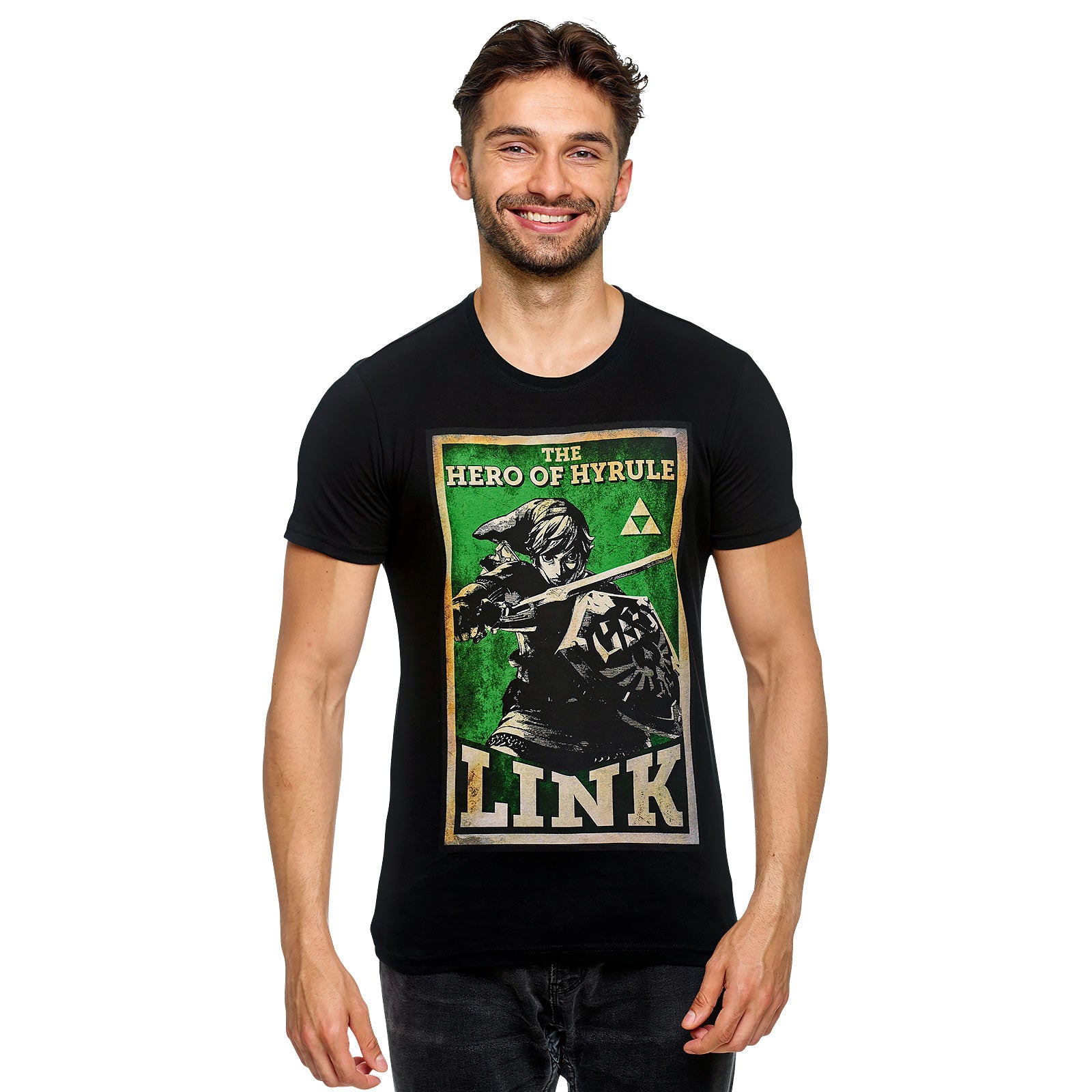Produktbild Zelda - Link Hjälten från Hyrule Propaganda Poster T-Shirt svart