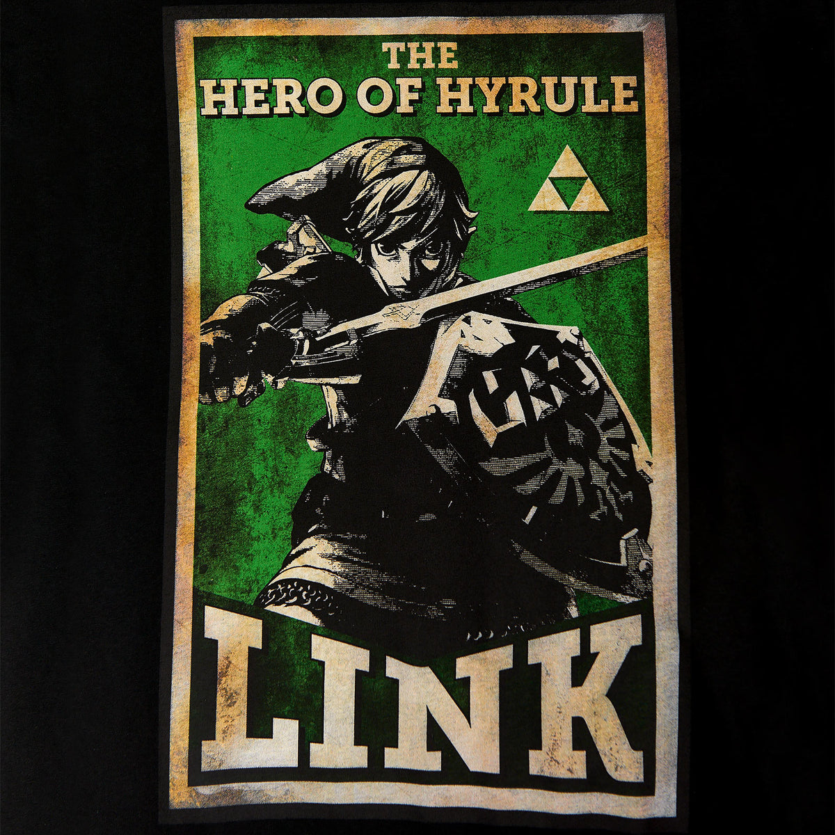 Produktbild Zelda - Link Hjälten från Hyrule Propaganda Poster T-Shirt svart